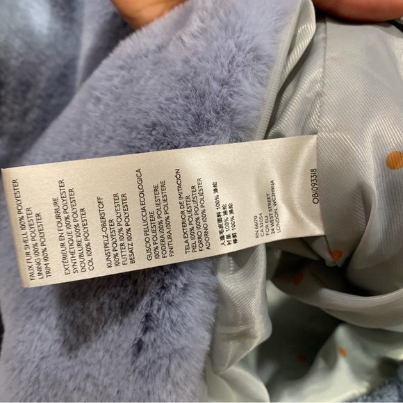 Anthropologie Blue Moonlight Faux Jacket Coat - Picture 10 of 12